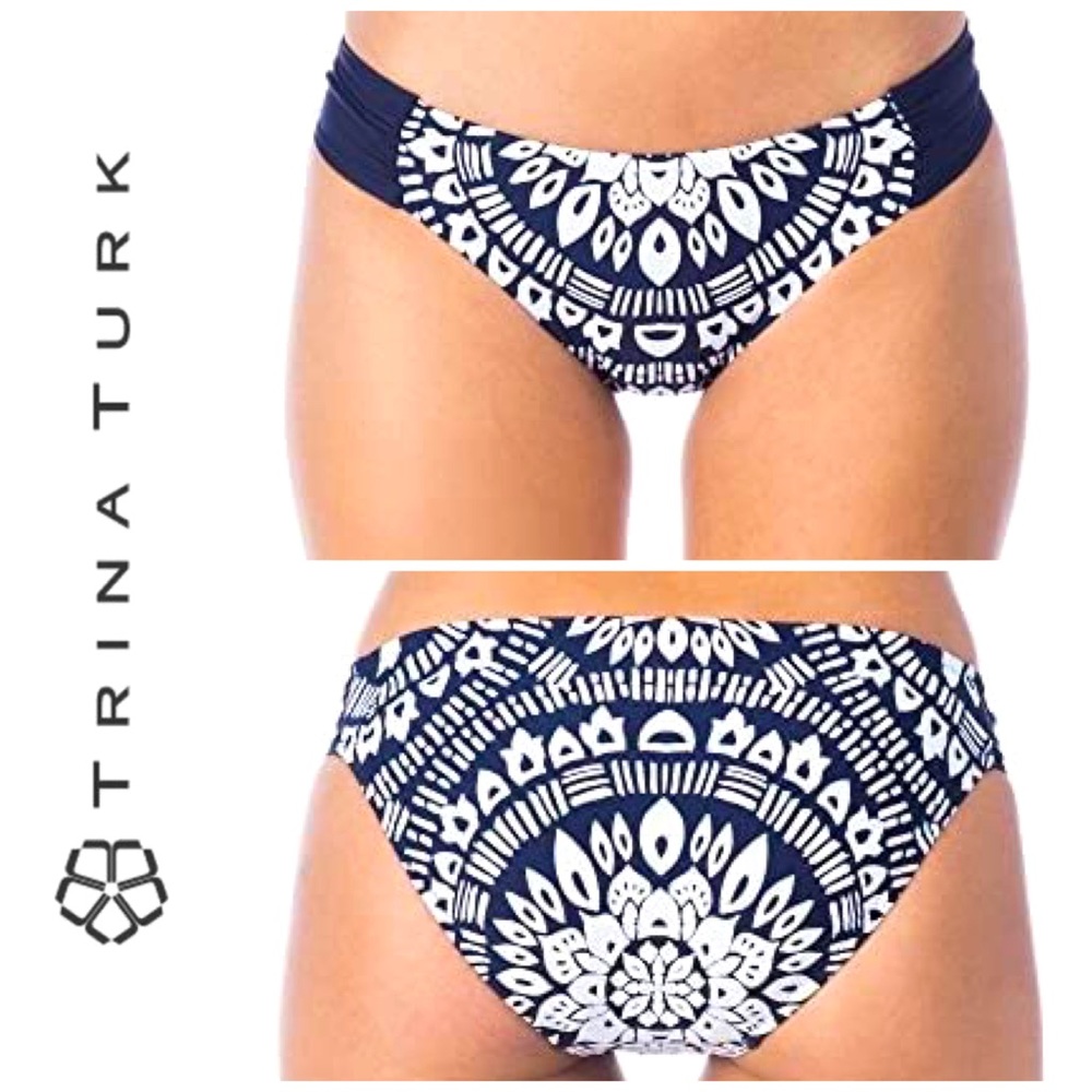 TRINA TURK Indochine Shirred Side Bikini Bottoms 4